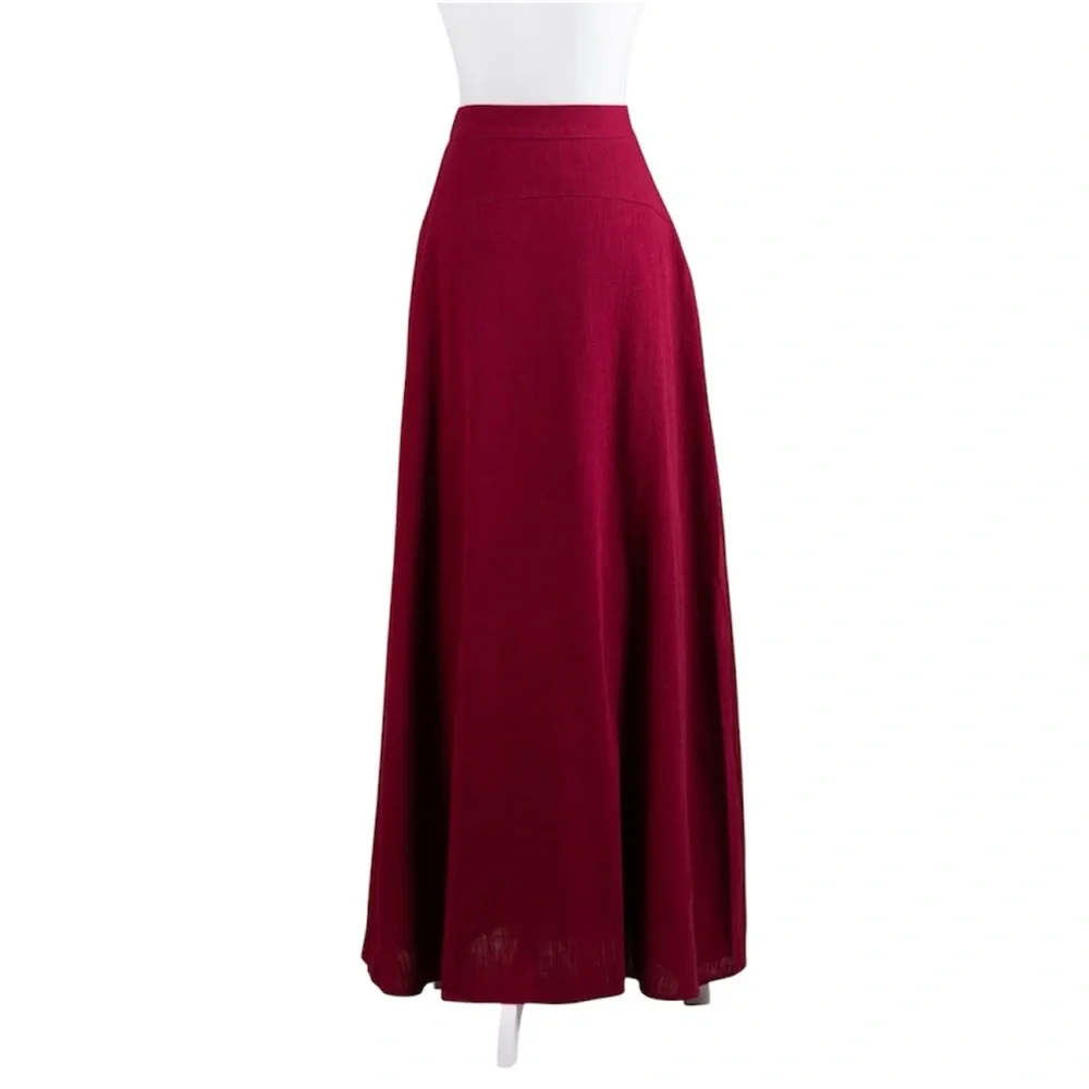 Batul the Collection Dana Skirt | Maroon - Picture 2 of 2